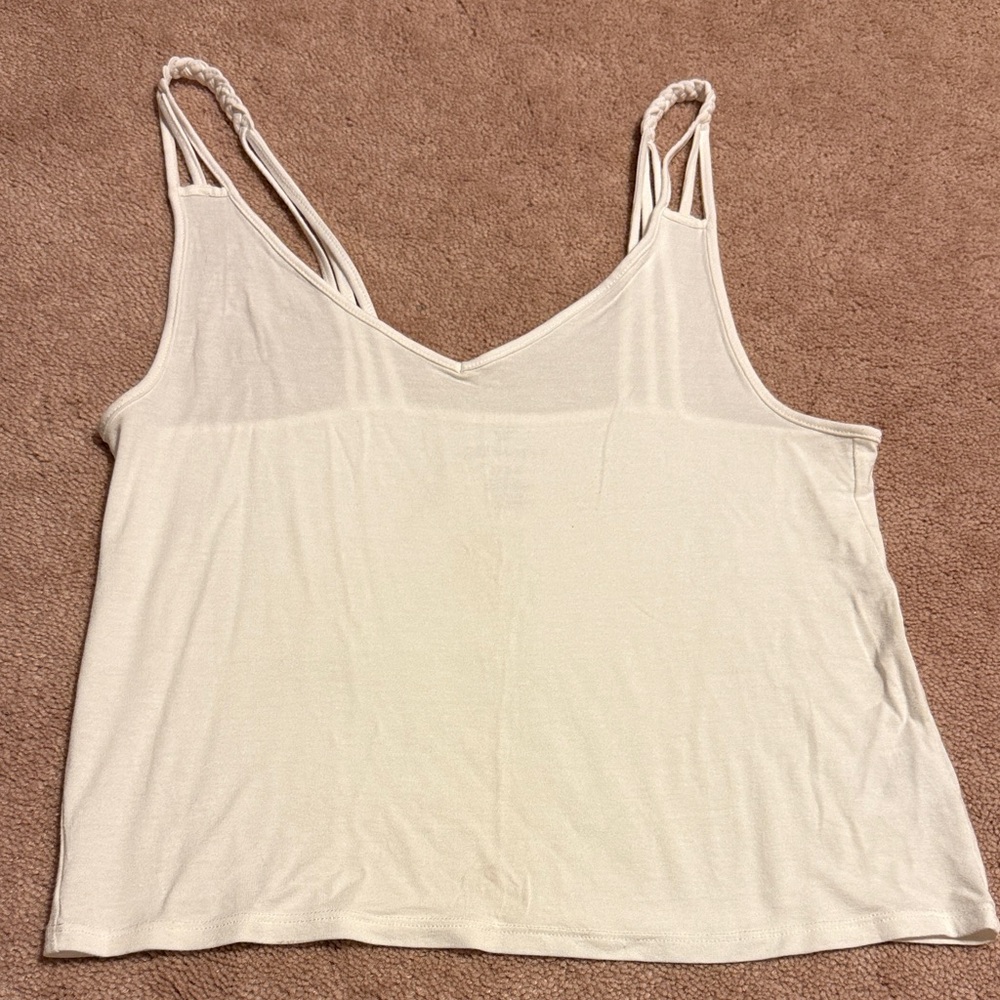 White Cropped Tank
